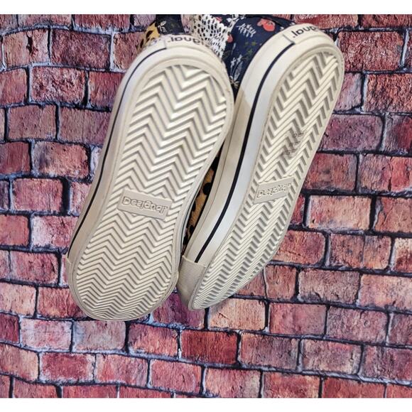 NWT Desigual Beta Animal Print High Top Leopard & Floral Trainers Size 7.5 - Picture 9 of 10